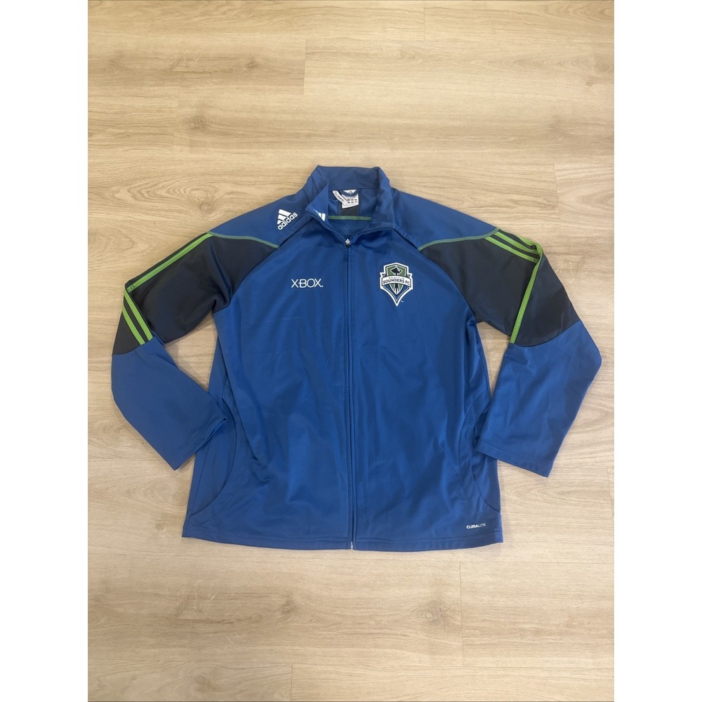 Seattle Sounders Adidas Climalite Full Zip Warm Up Jacket Men's XL